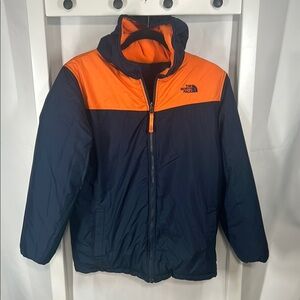 The North Face Kids Puffer Jacket - Orange and Navy